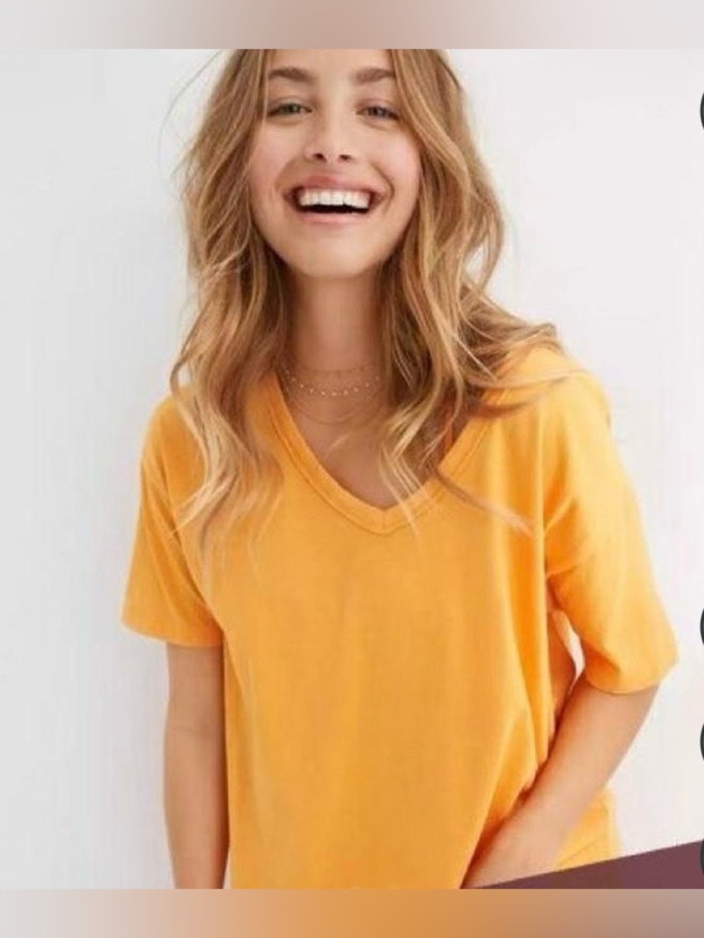 aerie Oversized Tee in Tangerine